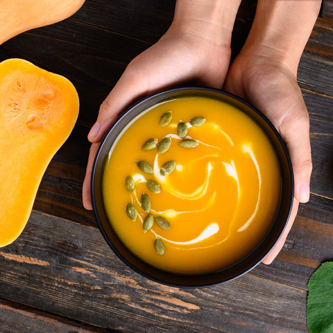 roasted squash soup - freeze-dried squash soup