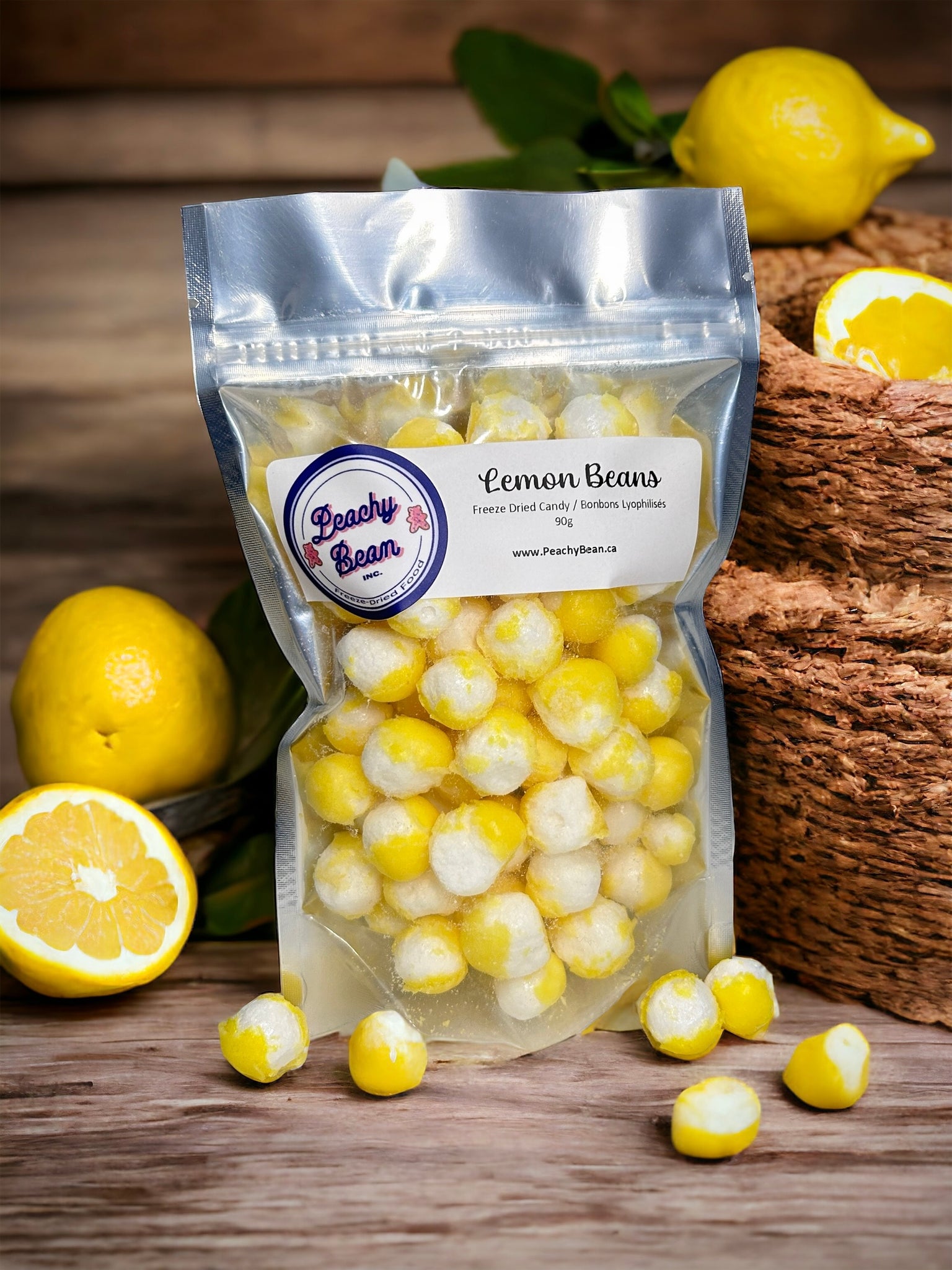 Lemon-beans-freeze-dried-candy