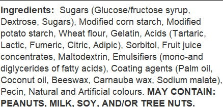 sweet sour candy mix ingredients